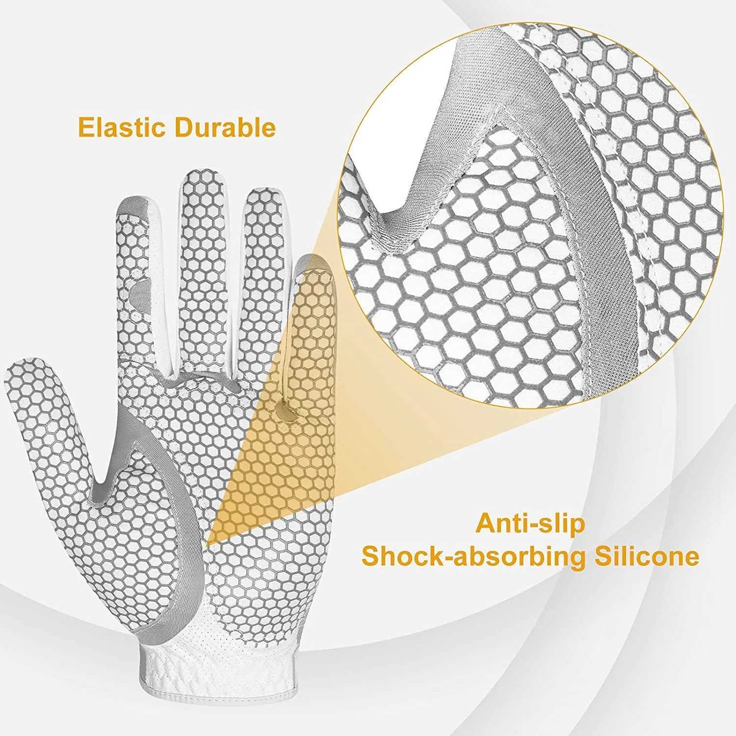 Mens Left Hand Glove Breathable Anti-Slip Nanofiber Lightweight Durable Silicone Grip Stretch Magic Tape Washable Su M260311