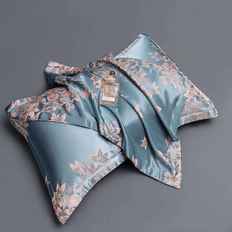 New 3pcs Duvet Cover and Pillow case Set No Filling European Light Jacquard Woven Polyanthous Type Family bedroom Bedding H260311 - view 4