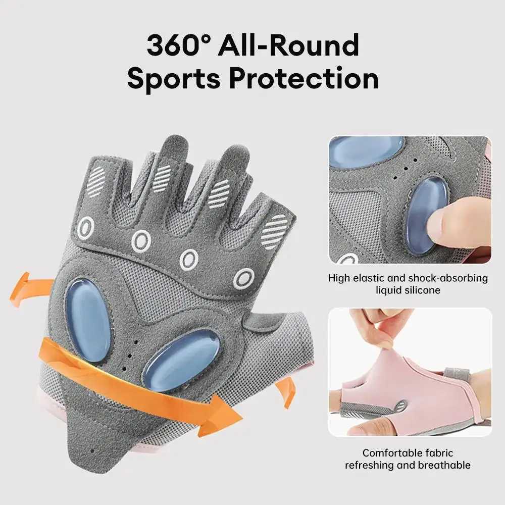 1 Pair Sports Fitness Glove Gym Body Building Training Weight Lifting Exercise Slip-Resistant Gloves for Women Men Yoga gloves M260311