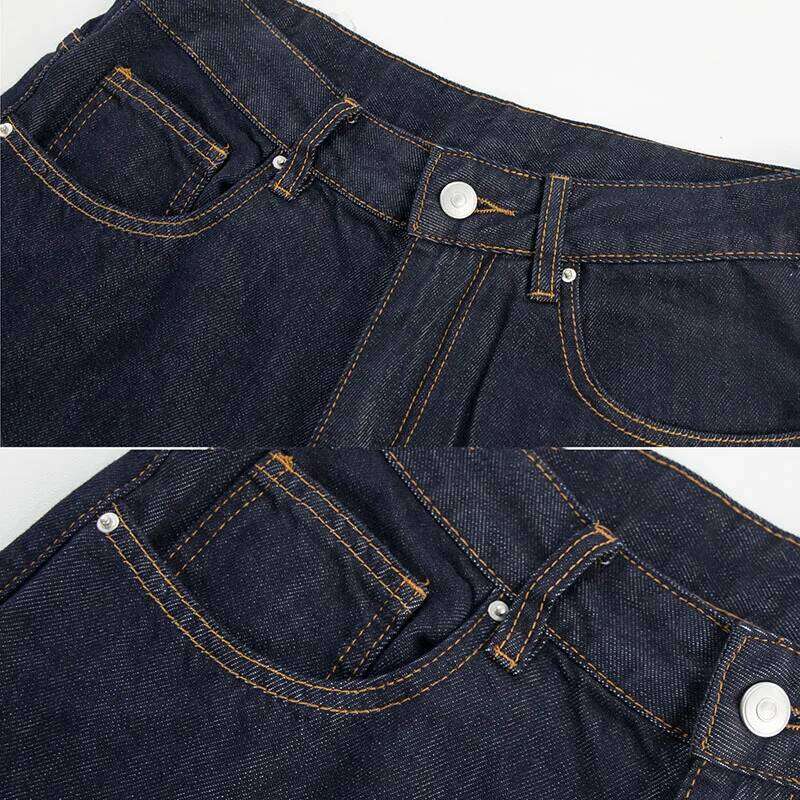 Korean Version New Denim Jeans Retro Men'S Casual High Street Wide Loose Straight Leg Pants Z260225