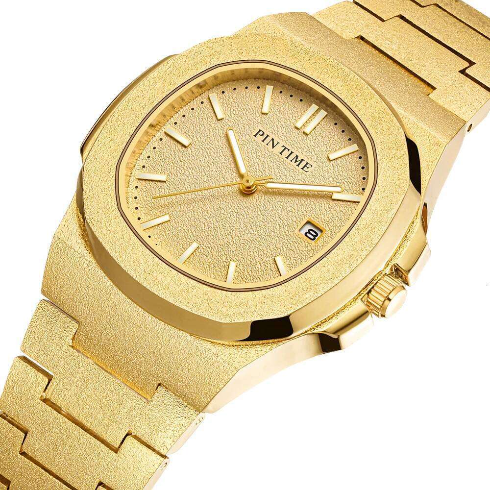 Fashion Business Men's Watches Waterproof Quartz Wristwatch Matte Scrub Stainless Steel Band Calendar Reloj Hombre Free Shipping