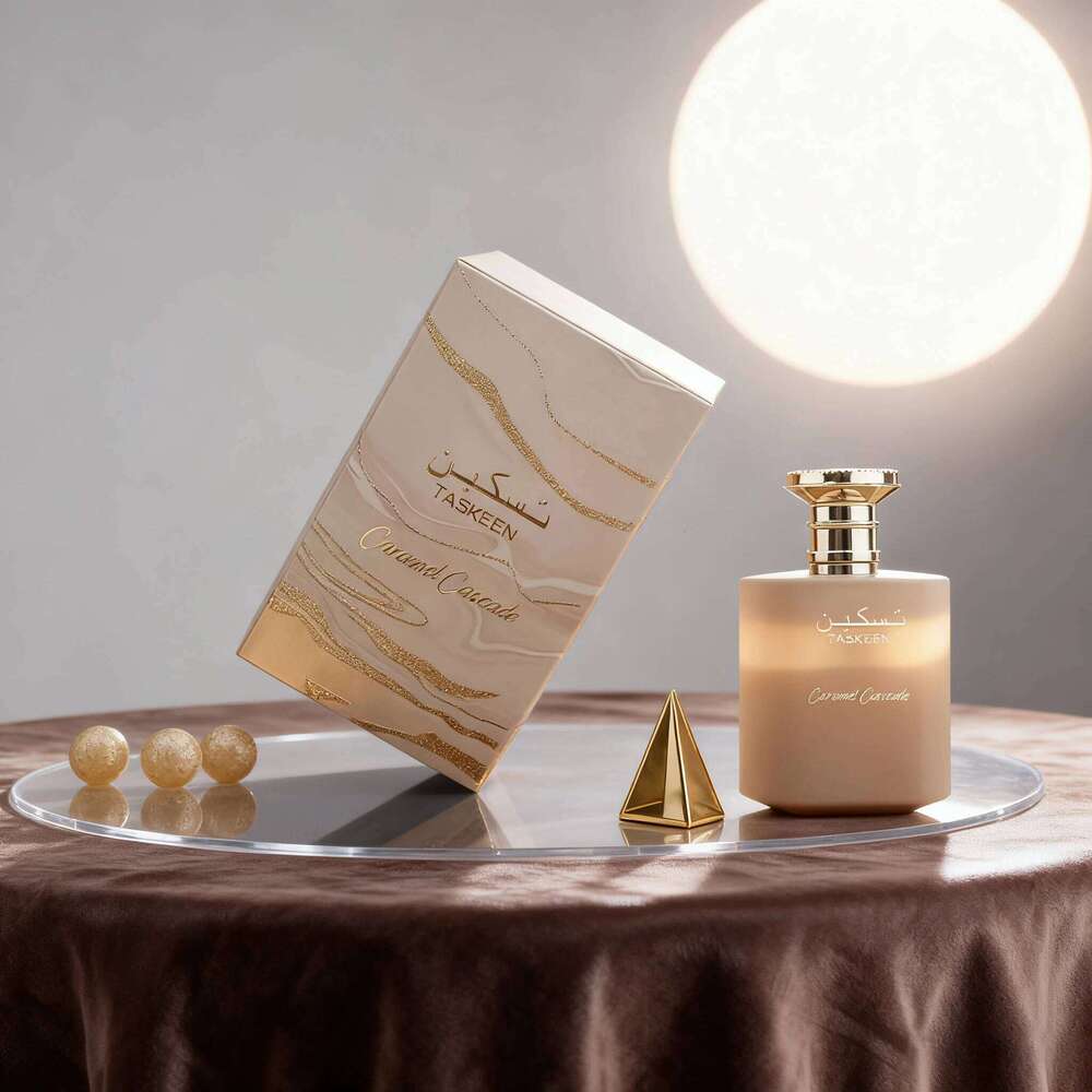 Paris Corner Unisex New Taskeen Caramel Cascade perfume spray 3.4oz, creamy sweet, lasting fragrance, fashionable niche suitable Z260311