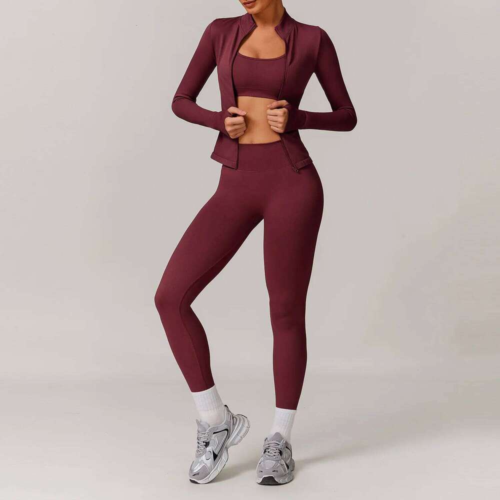 Seamless 2/3PCS Clothes Sportswear Yoga Suits For Women Fitness Set Tracksuits Sports Bra Gym Leggings 26H0311