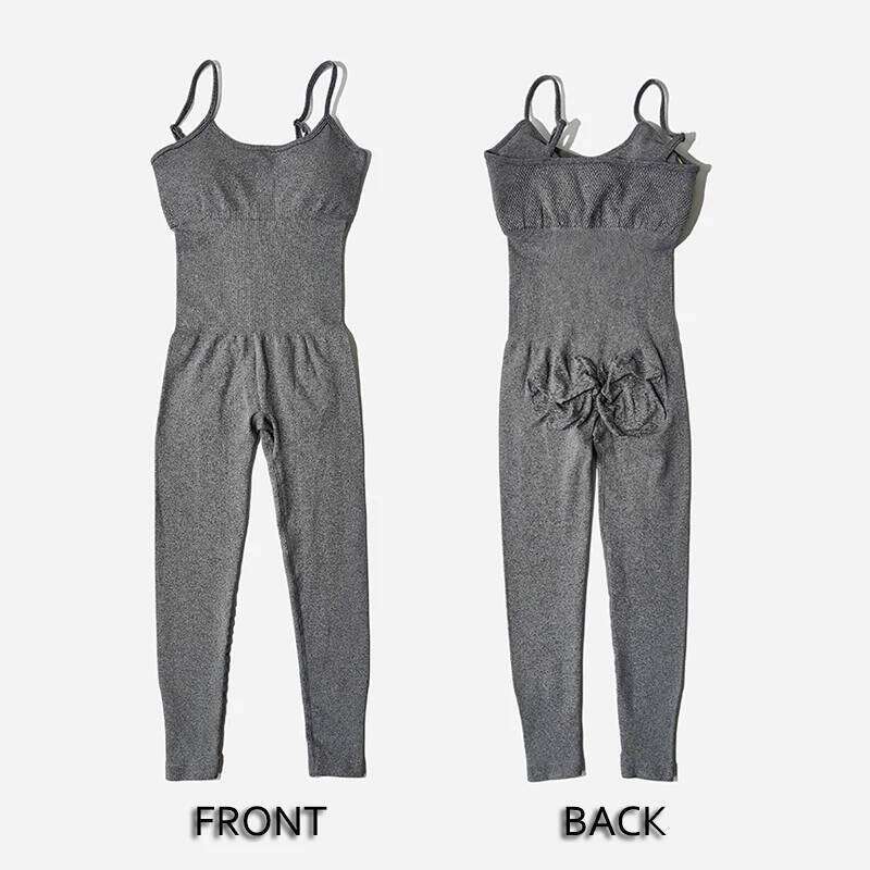 Women's Tracksuit Yoga Seamless Jumpsuits One Piece Fitness Rompers Sportswear Gym Set Workout Clothes For Women 26H0311