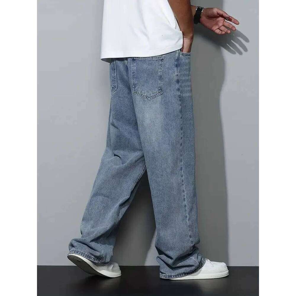Men's Baggy Jeans Relaxed Fit Loose Straight Leg Trousers for Casual Streetwear Daily Oversized Denim Pants Z260225