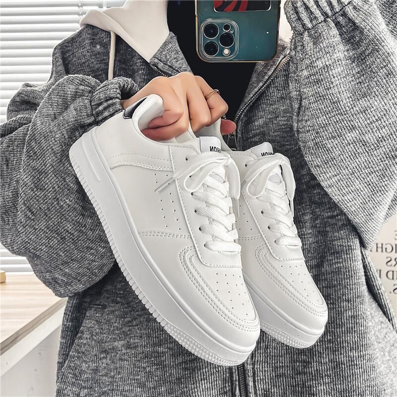 Spring Men'S New Breathable Small White Students All Build Thick Sole Sports Leisure Shoes Male