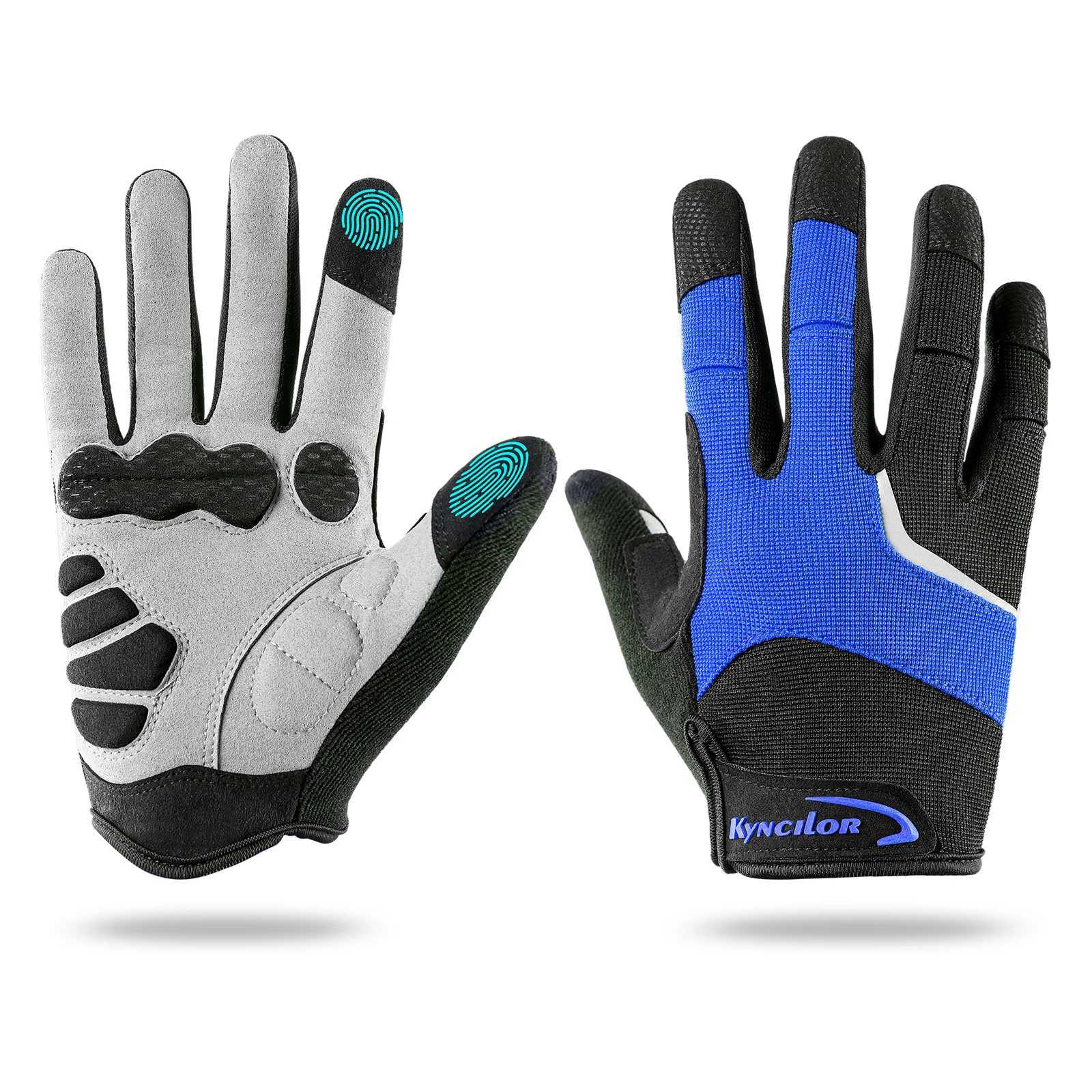 Cycling Anti-slip Full Finger Gloves MTB Bike Bicycle Warm Gloves Pad Men Women Breathable Anti-shock Sports Gloves M260311