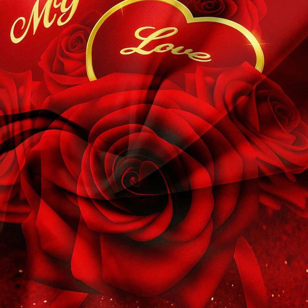 3pcs Romantic Red Rose Love Floral Set Christmas Valentine'S Day Gifts1 Duvet Cover And 2 Pillowcases H260311 - view 4