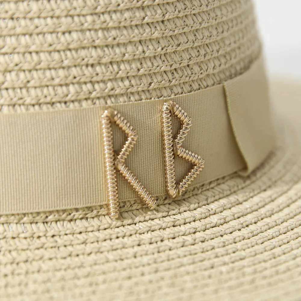 Summer Straw Hats for Wen Ribbon Decoration Elegant Ladies Party Dress Hats Travel Beach Sun Hat Chapeau Femme X2603111