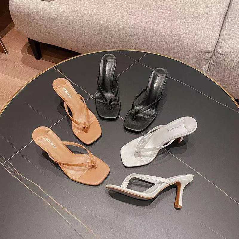 Fashion Heeled Sandals for Women Wearing Noble with Slim Heels and Legssquare Toe Sandal for Summer Sandalias De Mujer K260311