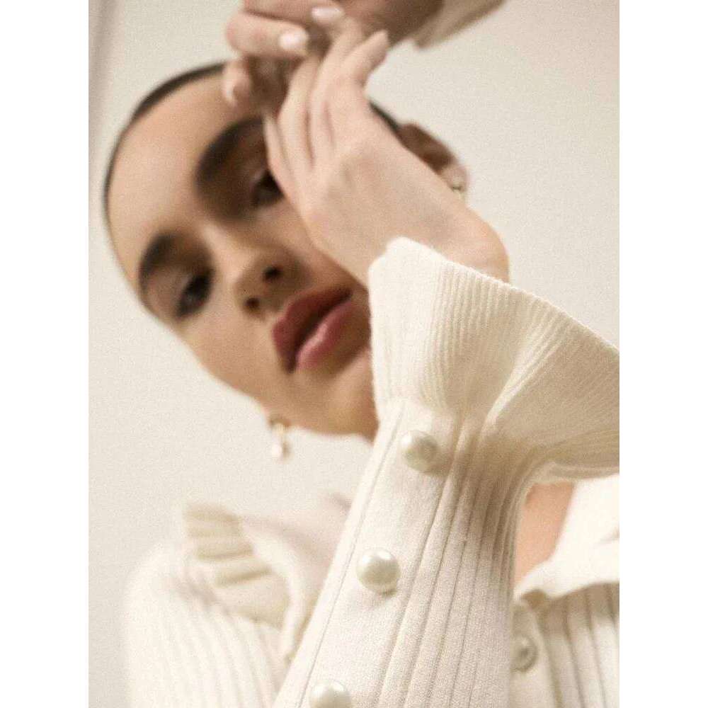 Trendix Ruffle Knit High Waist For Women Autumn Winter Elegant Slim Long Dresses Street Vintage Evening Knitted Maxi Dress Z260311