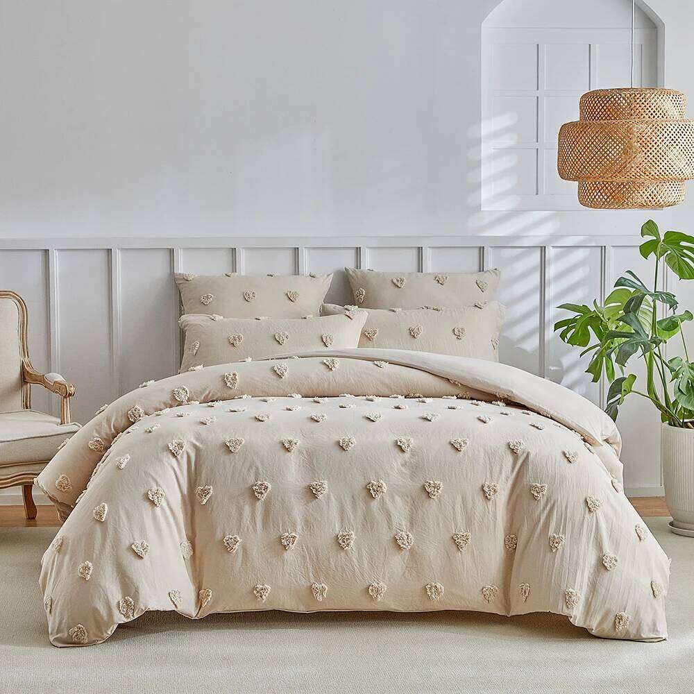 Duvet Bedding Set Twin Full Queen King Size 135x200 Nordic Quilt Cover 240x220 Double Single Heart Bed Linen 200x200 H260311