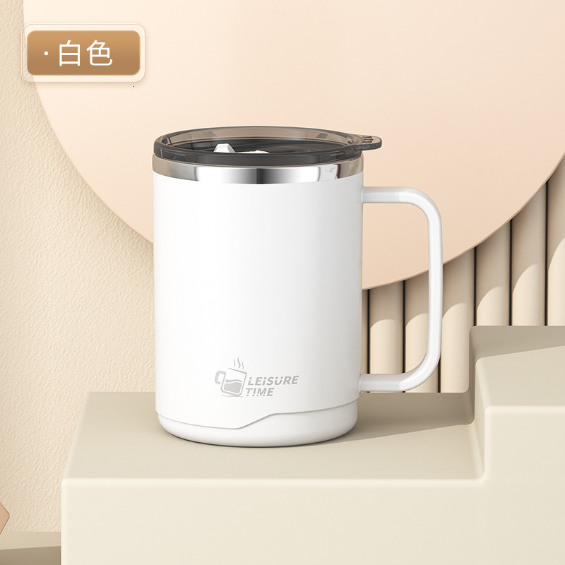 Meoky 14oz Cup Vacuum Tumbler Straw Cup with Lid Stainless Steel Black Gray Coffee Water Bottle Drinkware for Home Office 240729