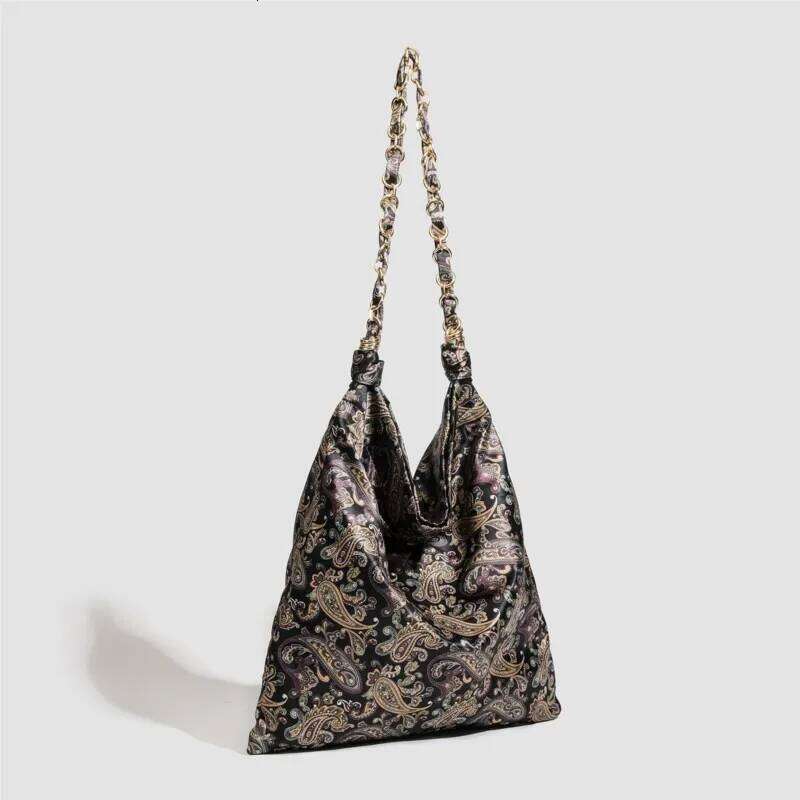 Retro Print Chain Tote Women Large Capacity Composite Shoulder Bag Ladies Fashion Versatile Commute Daily Crossbody Bags XJ260311