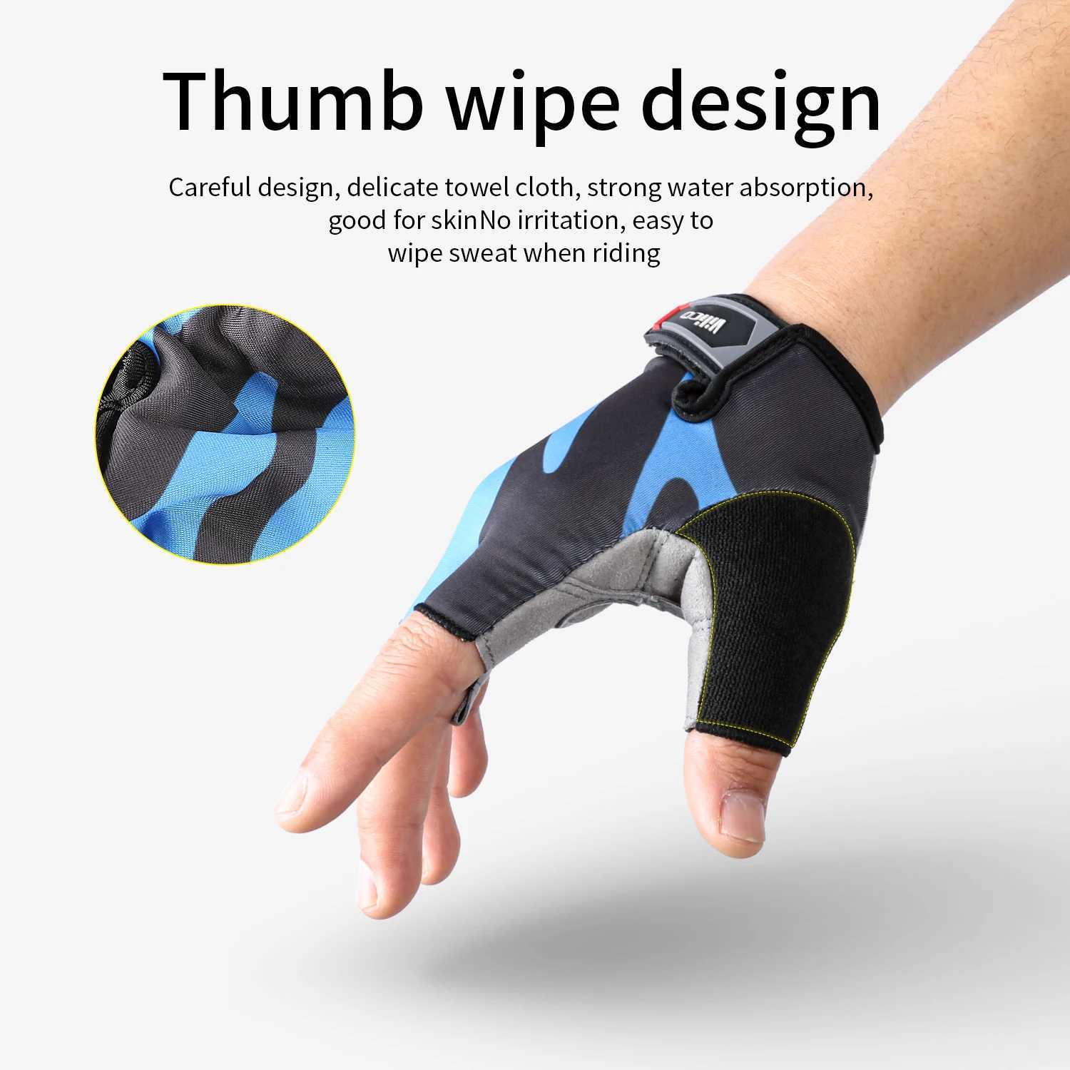 Newest Summer MTB Bike Half Finger Cycling Glove Bicycle Breathable Shock Absorbing Sport Gloves Antiskid M260311