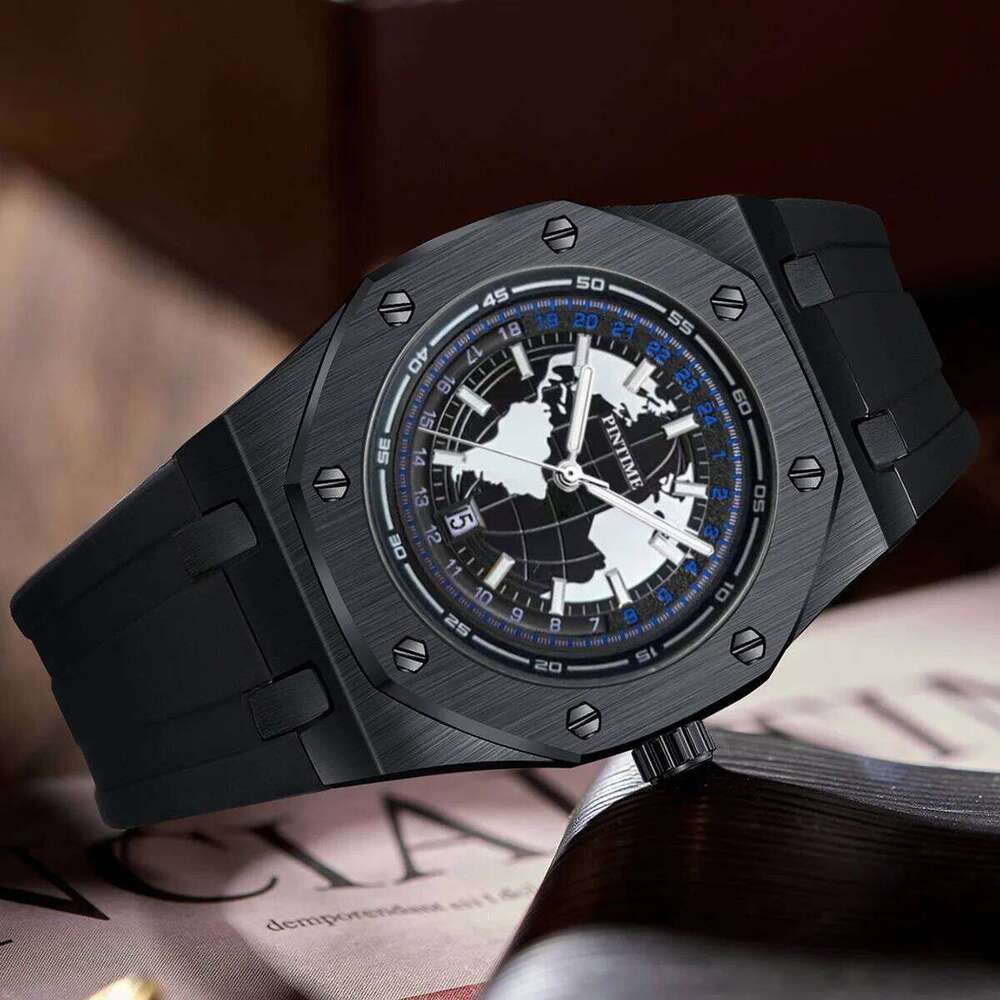 New Fashion Sports Warrior Series Earth shaped Luminous Waterproof Men's Mechanical Watch