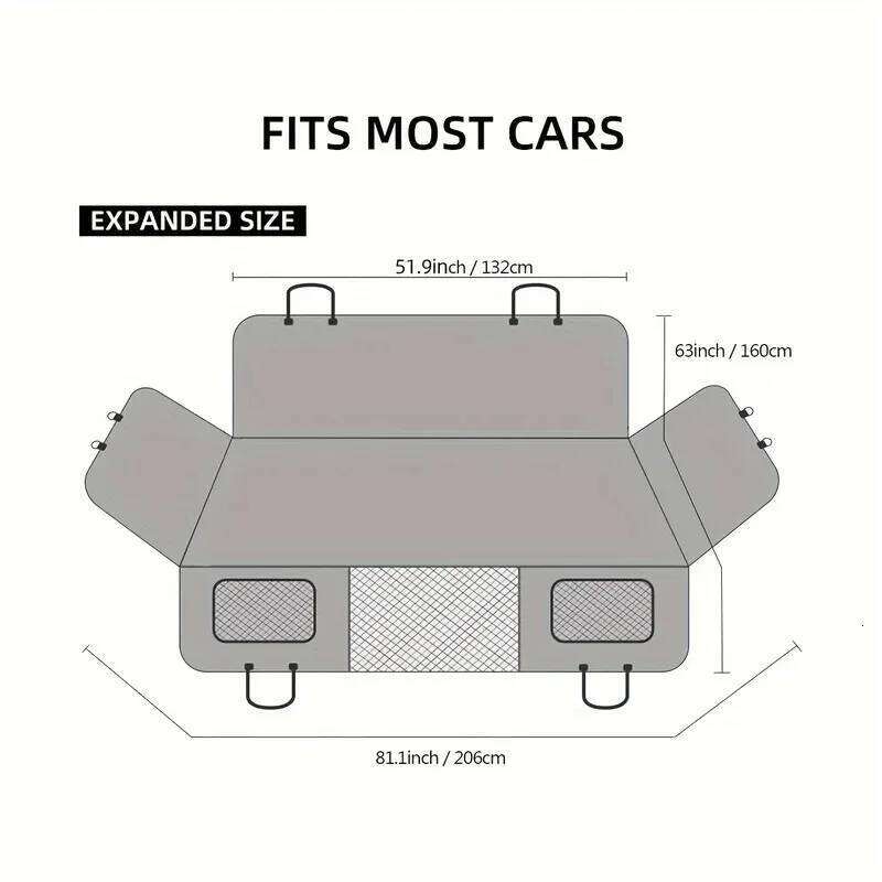 Dog Car For Pets,Waterproof Cover Hammock Scratch Proof Nonslip Durable Soft Pet Back Seat Covers 26Y0310