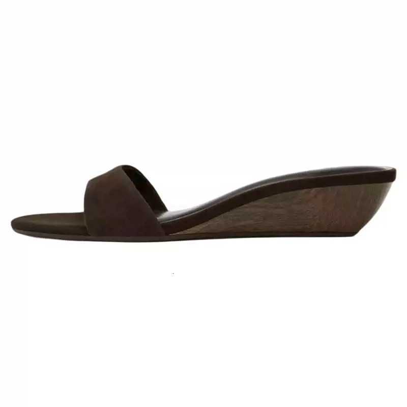 Designer Summer Womens Fashion Open Toe Elegant Wedges Heel Slides Ladies Evening Party Shoes K260311
