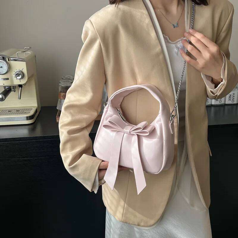 MOODS Bow Knot Mini Top-handle Bags For Women 2025 Spring Latest Trend Designer Purses And Handbag Luxury Shoulder Crossbody Bag XJ260311
