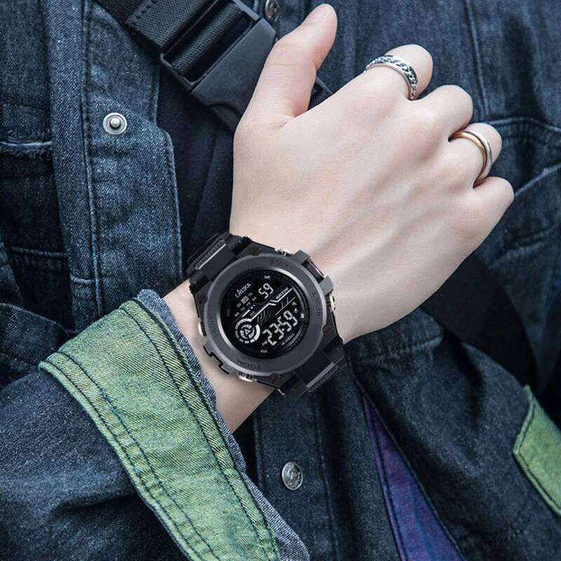 Men's Watch, Multi-Functional Outdoor Sports for and Junior High School Students, Running, Luminous Alarm Clock, Timing Electronic Watch