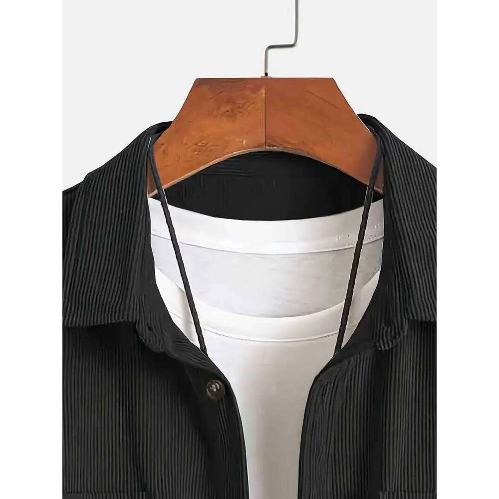 The new spring autumn 2025 corduroy shirt, a casual men's lapel and trendy loose jacket 26Y0311
