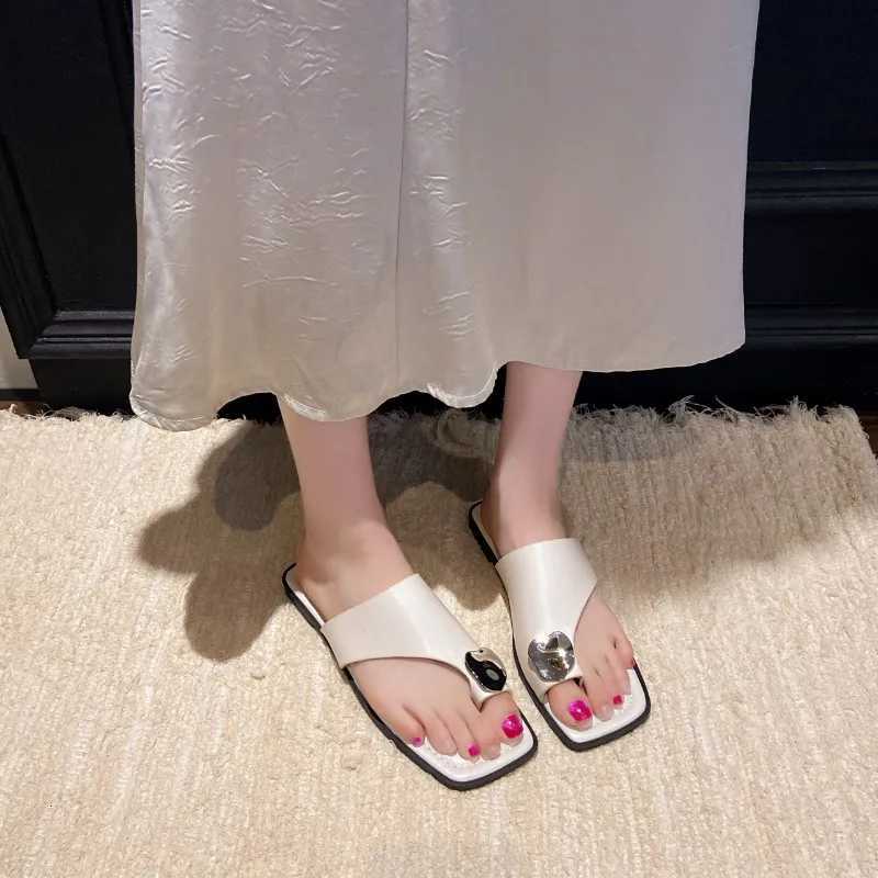 Fashion Flat Womens 2025 New Ring Toe Sandals Summer Shoes for Women Casual Large Size 35-43 Flip Flops Women K260311