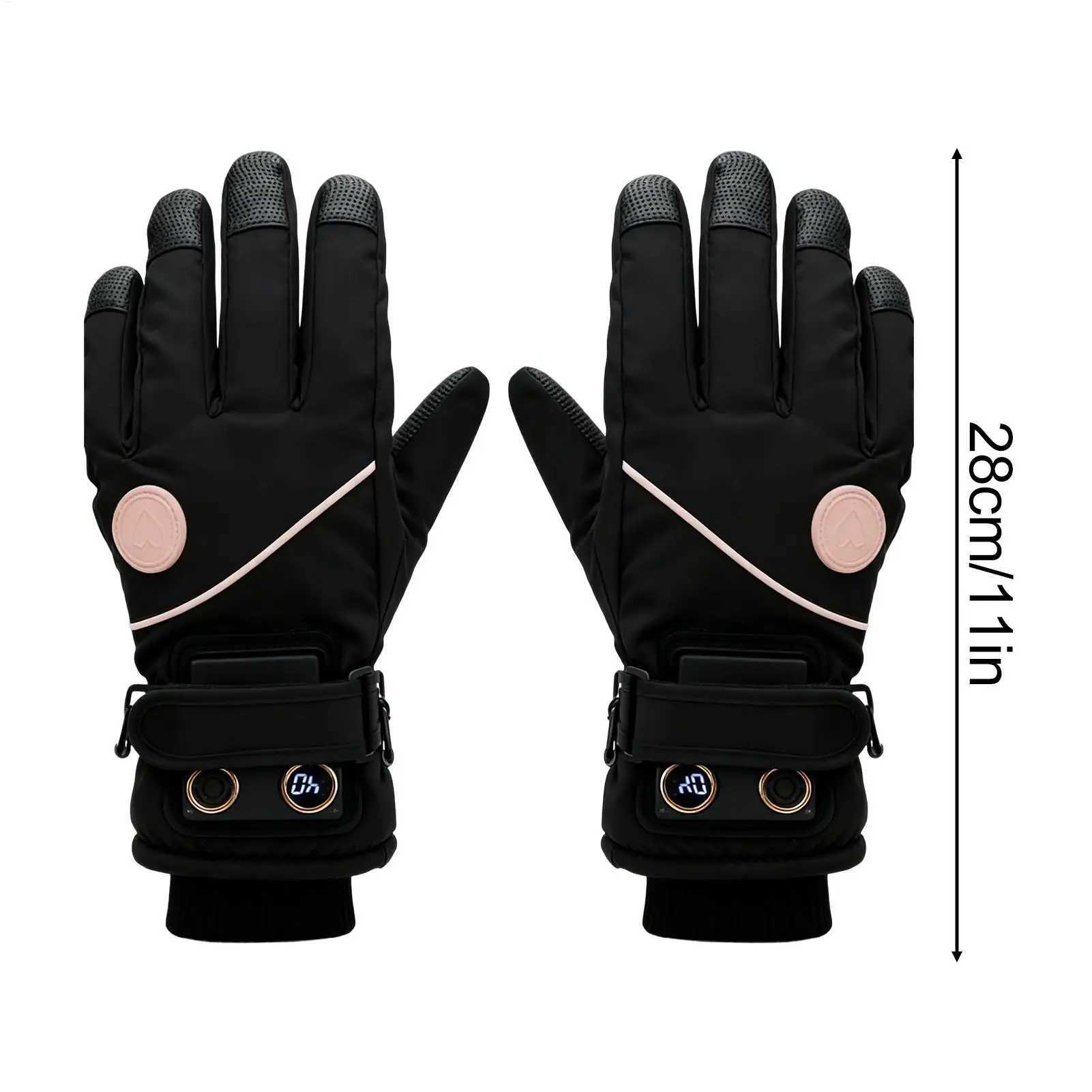 Heated Gloves For Women 3 Levels Rechargeable Touchscreen Hand Warmers Hand Warming Gloves For Cycling Motorcycling Outdoor Work M260311