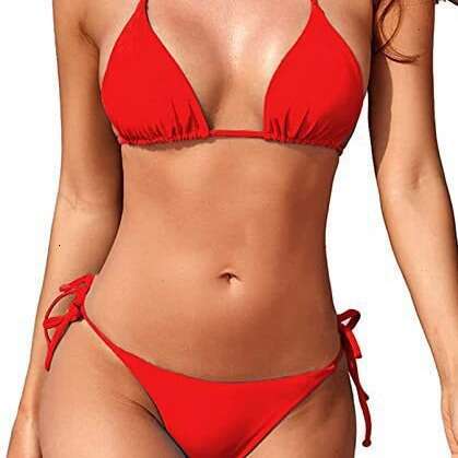 Foreign trade trending European and American style solid color three-piece bikini beach swimwear direct from manufacturer