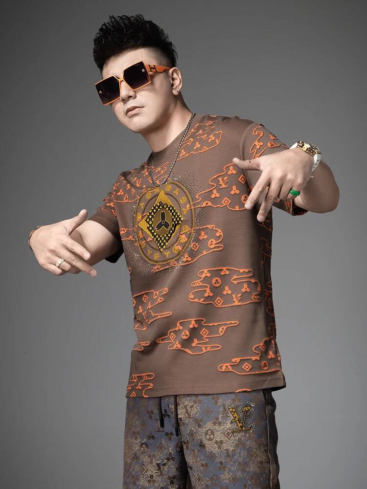 Loose Fit Men's T-irt round Ne ort Sve Summer Faionable Casual irt Design Sensation Trendy Brand Cotton Polyester