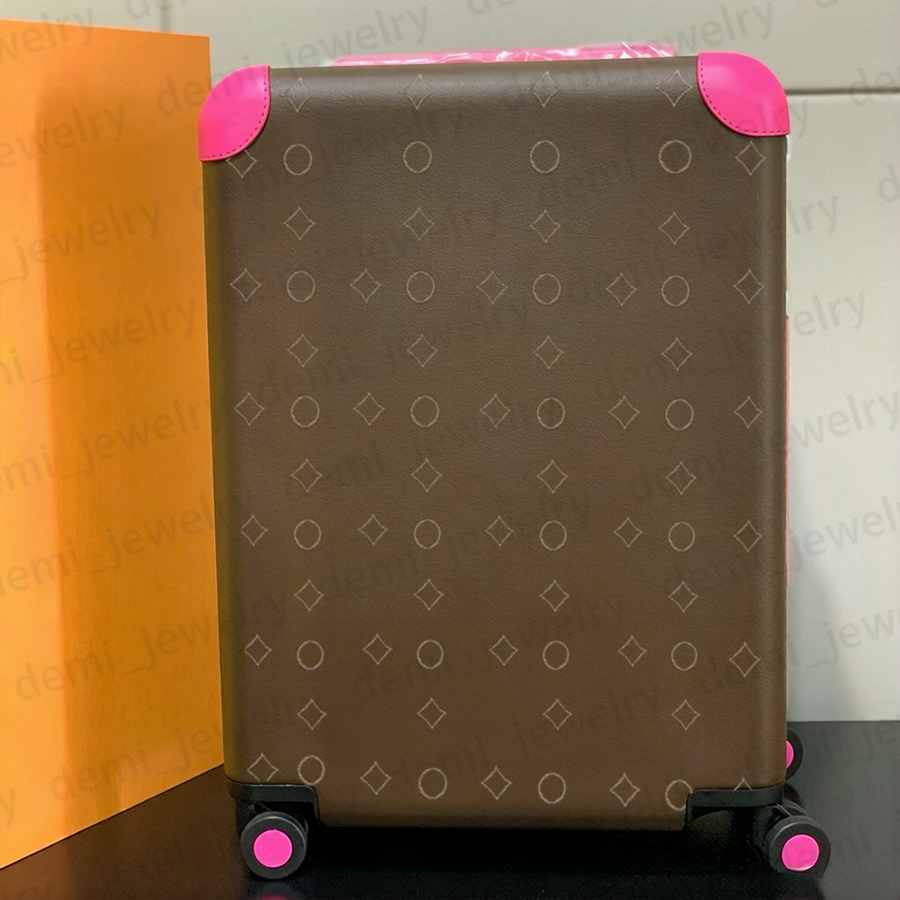 Designer Suitcase Genuine Leather Suitcases Flower Design 20 inches Luggage with wheels Luxury Boxes Trolley Case Travel Bag Unisex Boarding Case Password Box