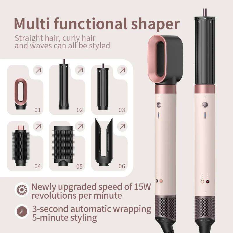 150000 RPM High-Speed Dryer 6 in 1 Professional Hair Styling Tools Set with Straightener Curling Iron Multifunctional 26H0311