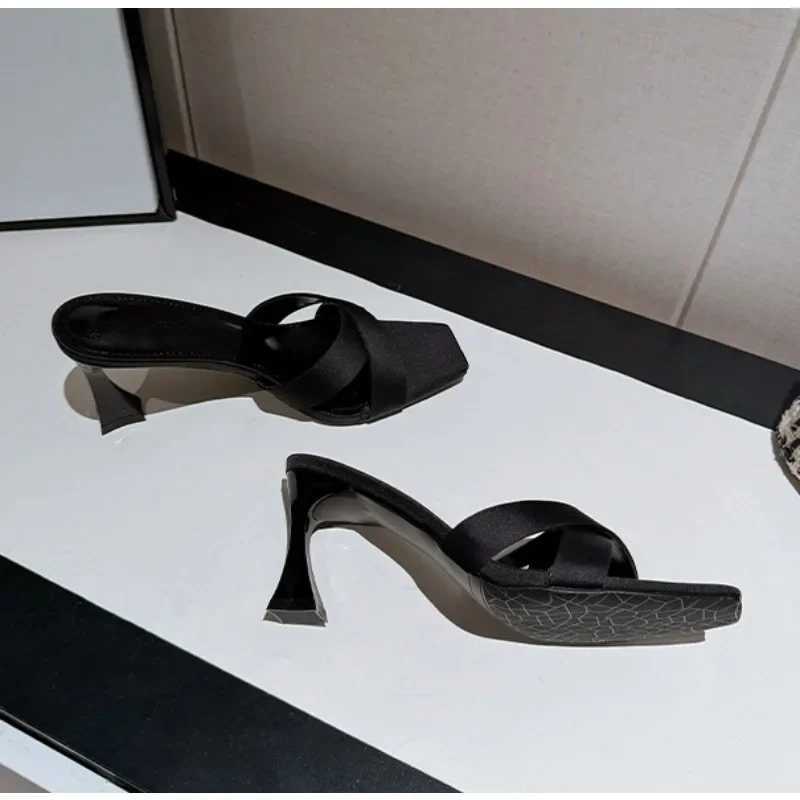 2025 New Womens Sandals Sexy Dress High Heels Daily Office Party Open Toe Womens Sandals Square Head Womens Shoes K260311
