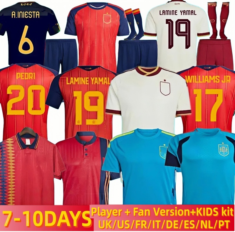 spain Jersey 26 27 Soccer shirts MORATA FERRAN CARVAJAL Retro National Team Football jersey Men Kids Kit LAMINE YAMAL Camiseta Espana RODRI OYARZABAL FINAL home