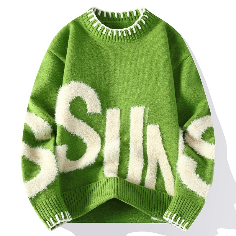 Luxury Brand Designer Clothes In Stock Wholesale For Foreign Trade Source Autumn Winter New Casual Sweater Men's Long Sleeve Knitted Shirt Men 
