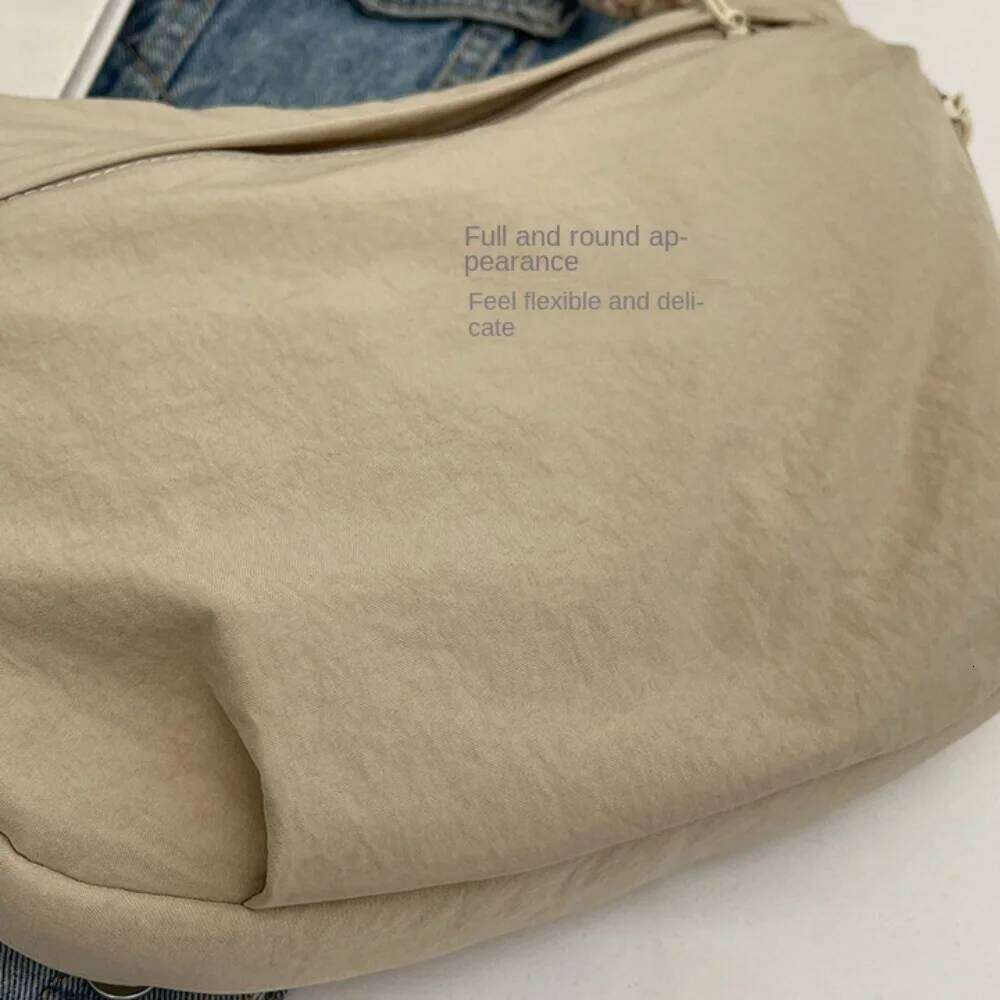 Versatile Canvas Crossbody Bags Korean Simplified Large Capacity Shoulder Solid Color Lightweight Dumpling Bag Women XJ260311