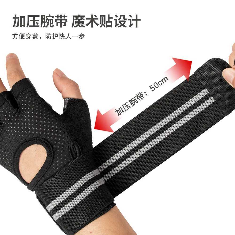 Anti Slip Shock Breathable Half Finger Gloves Breathable Cycling Gloves Fitness Gym Bodybuilding Crossfit Exercise Sports Gloves a03 M260311