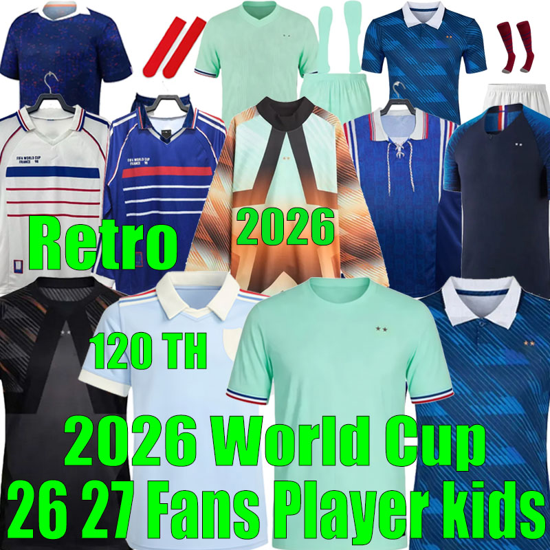 France 2026 World Cup soccer jersey MBAPPE THAUVIN BARCOLA OLISE EKITIKE 26 27 KANTE DEMBELE Maillots de football shirt equipement de foot Men kids kit enfants Retro