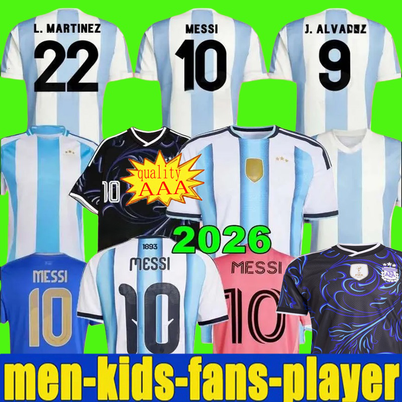 2026 Argentina Soccer Jerseys 3 Star MESSIS 50-Years Anniversary 26 27 Fans Player MAC ALLISTER DYBALA DI MARIA MARTINEZ DE PAUL Child Kids Kit Men Footba