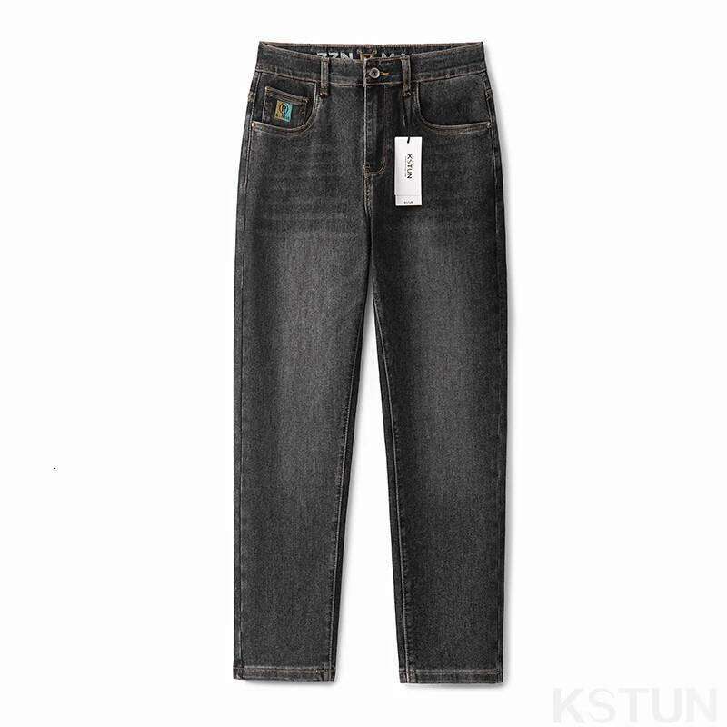 KSTUN 2025 New Men's Jeans Stretch Slim Straight High Quality Brand Male Denim Pants Mens Clothing Fashion Man Trousers Z260225