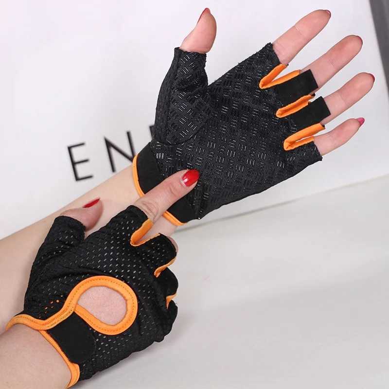 Cycling Fingerless Gloves Professional Gym Fitness Breathable Anti-Slip Women Men Half Finger Summer Fishing Female Bicycle Bike M260311