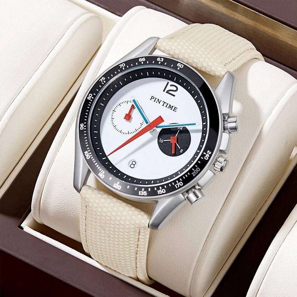 PINTIME 2025 Simple Light Luxury Gift High Quality Quartz Qatch Brand Genuine Waterproof Men's Watch