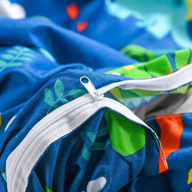 Blue Dinosaurs Duvet Cover Queen Kids Cartoon Comforter Covers Sets for Boys Soft Cute Animals Pattern Bedding Set Home Decor H260311