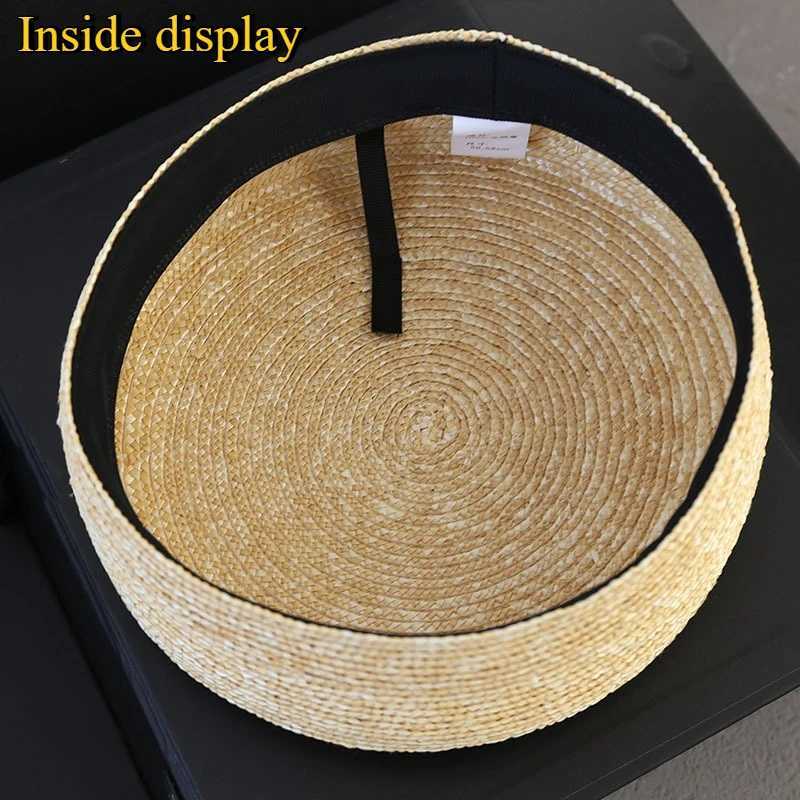 French Beret Hat Wen Straw Cap Summer Circle Woven Sun Hat Church Derby Party Hostesses lbox Hat Millinery Fascinator Base X260311