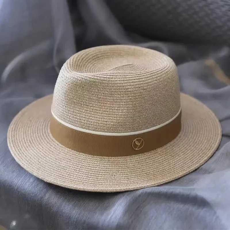 Designer New Natural Panama Soft Shaped Straw Hat Summer Wen/Men Wide Brim Beach Sun Cap UV Protection Fe Birthday Gift X2603111