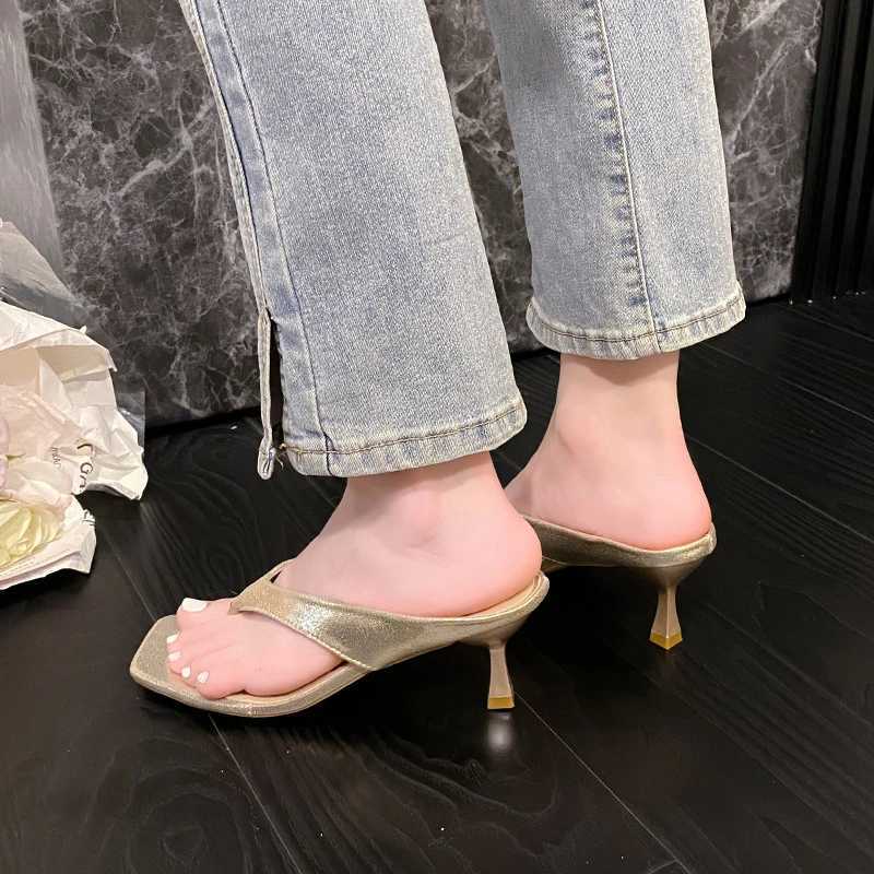 2025 New Female Summer Sexy Heels Sandals Slides Ladies Shoes Fashion Women Pumps Flip Flops High Heels Shoes K260311