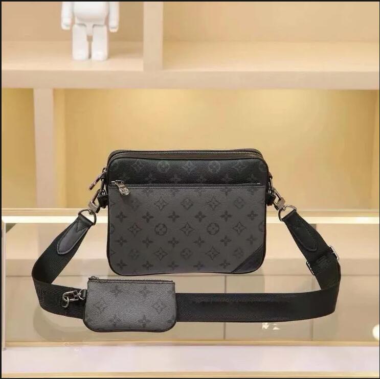 Mens Totes Bag Handbags Purses Fashion Handbags Men Leather TRIO Messenger Bags Luxury Shoulder Bag Make up Bag