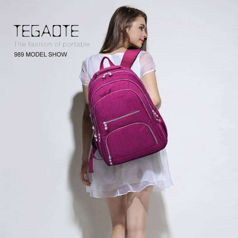 Mochila Feminina School Backpack for Teenage 2025 Travel Back Packs Bag Women Nylon Waterproof Laptop Bagpack H260311