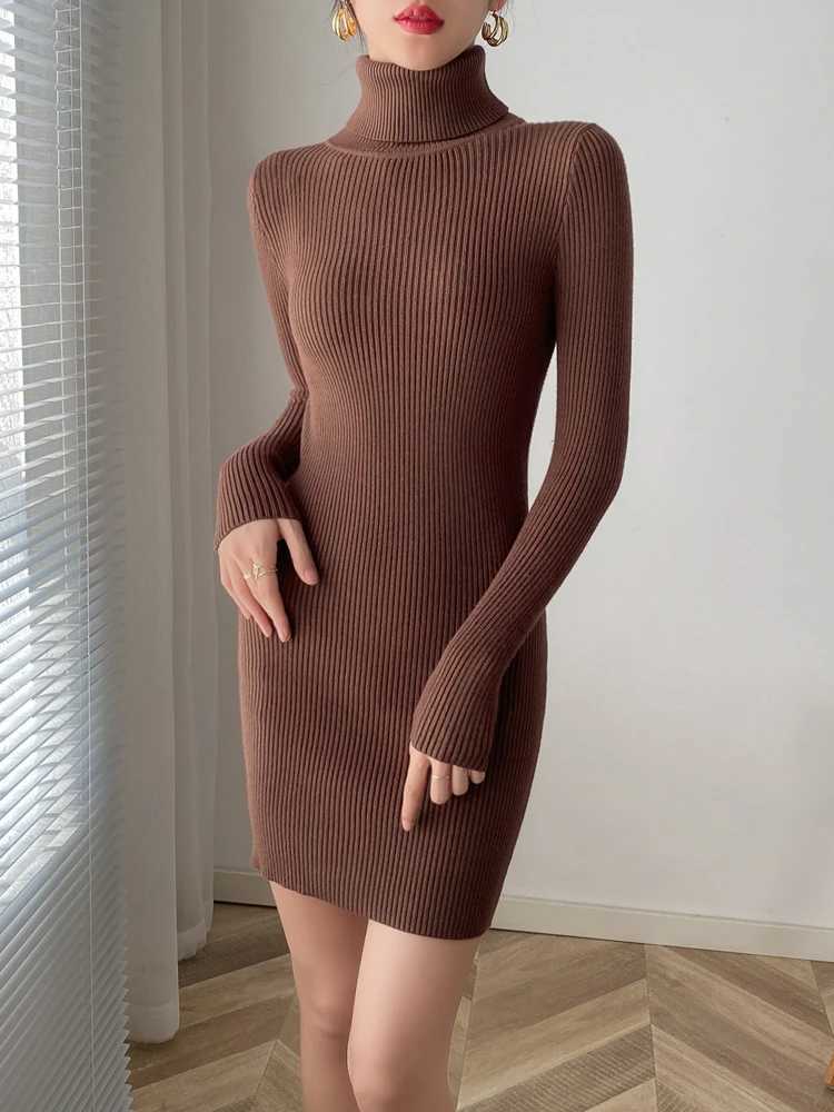 Spring Autumn Sexy Cross V-neck Wrap Hip Dresses Womens Knitted Sweater Dress Fashion Tight Short Dress LX1680 M260311