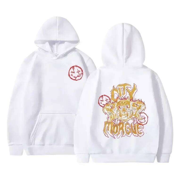 New rap city morgue hip-hop and women's fashionable casual sportswear brand hoodie men's streetwear hot item C260311