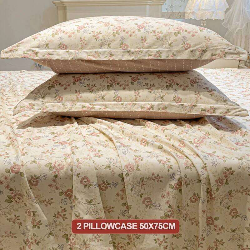 100% Cotton Floral Style Bedding 3 Piece, Set 1 Duvet Cover 2 Pillowcase,Single/Double/200x200/220x240 H260311
